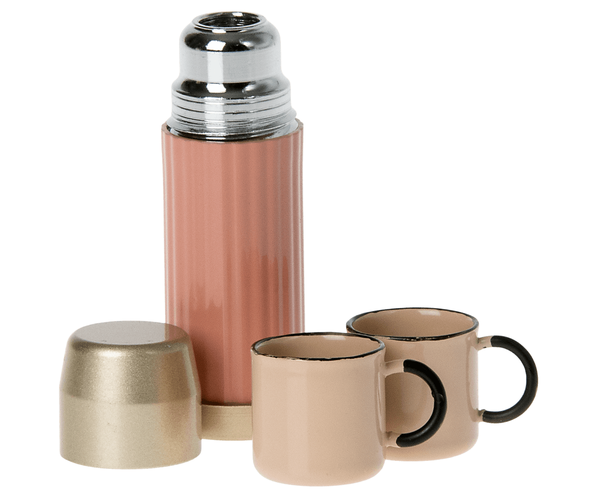 Thermos and cups, Mouse - Soft coral
