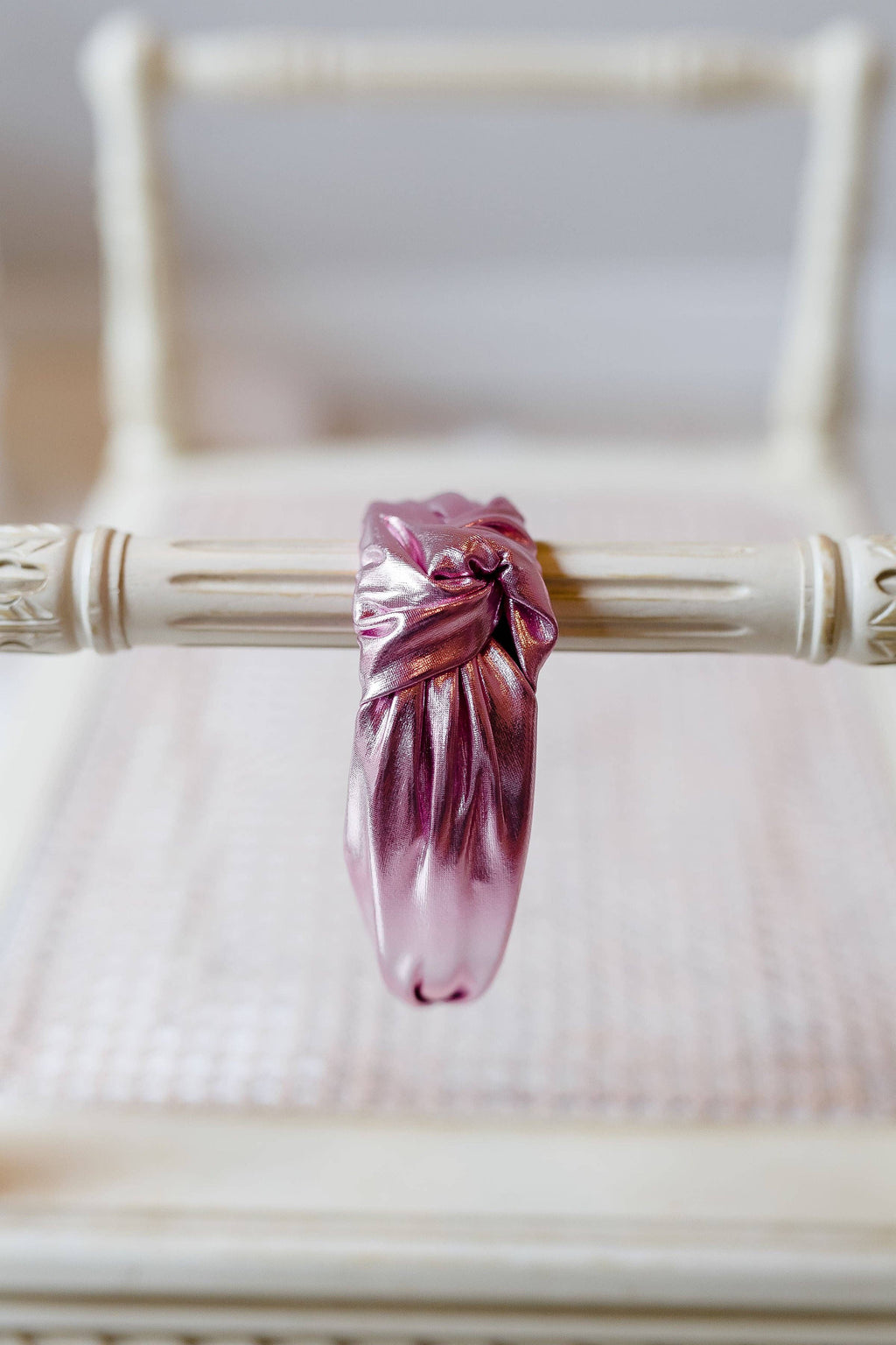 Lamé Knot Headband - Pink