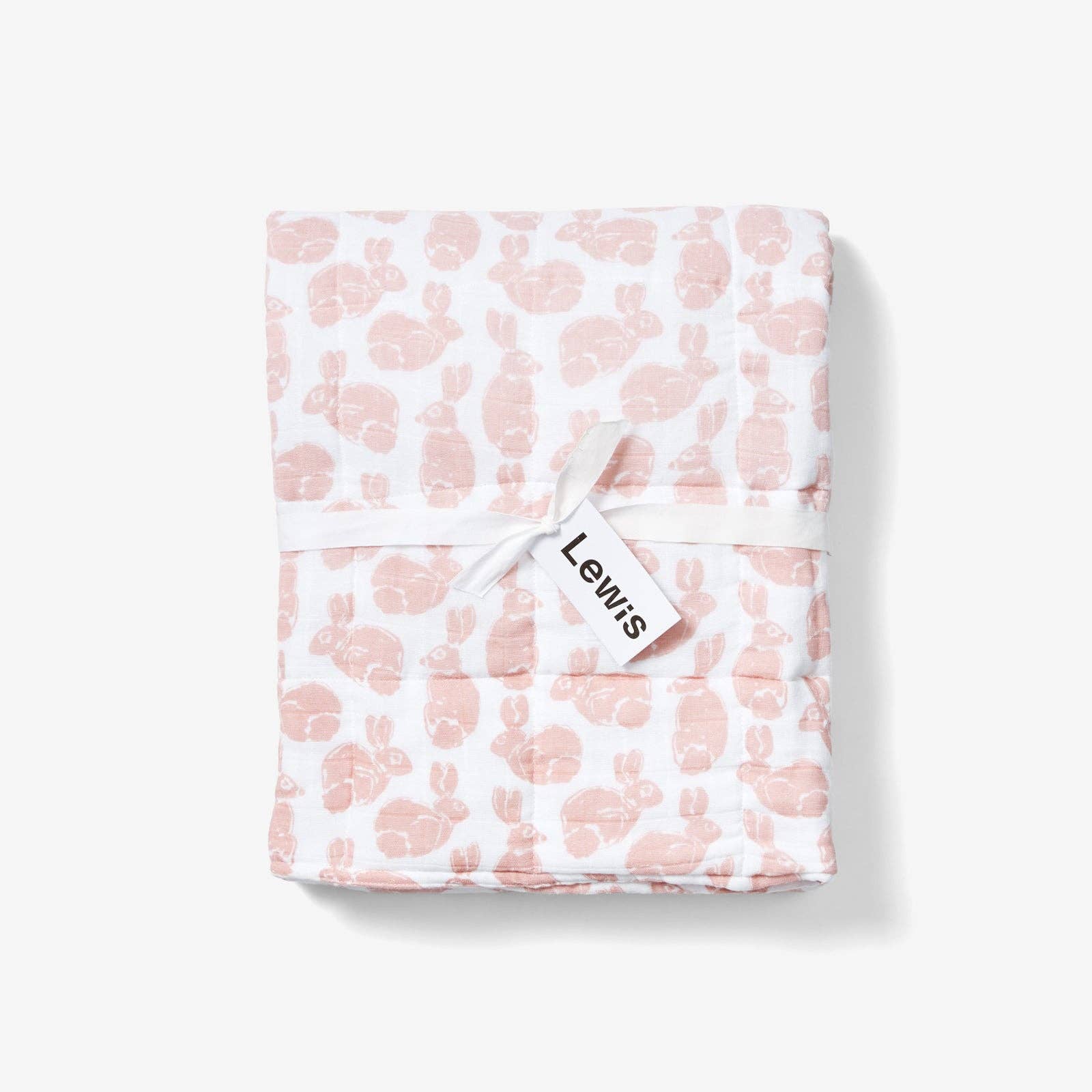 Quilted Baby Blanket - Bunny | Blush