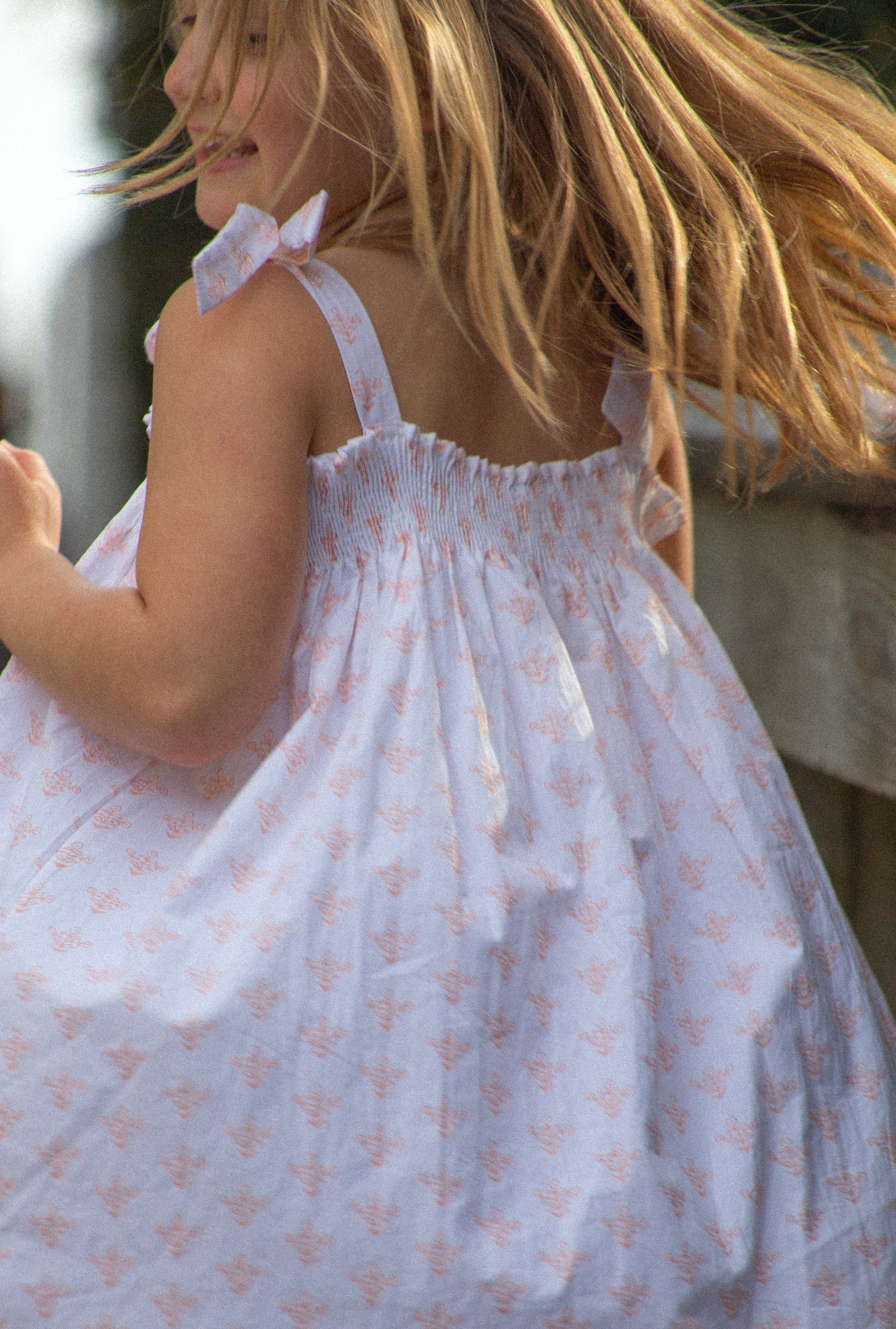 Smocked Dress in Tulip