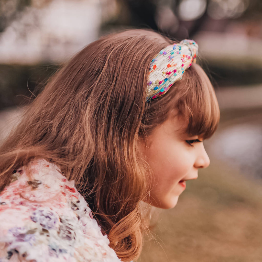 Knot Headband | Confetti Gold