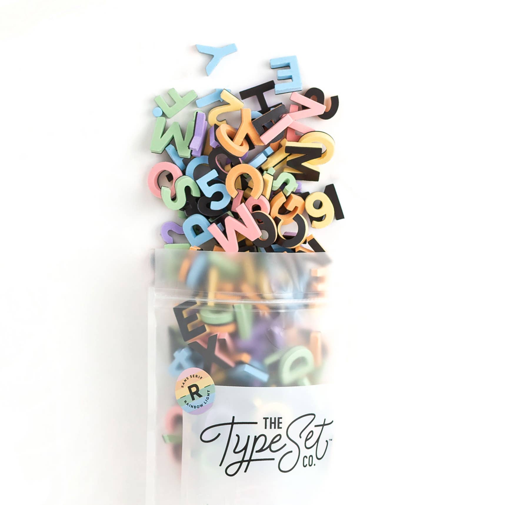 Rainbow 200pcs 1-inch Magnetic Letters: Rainbow Pop
