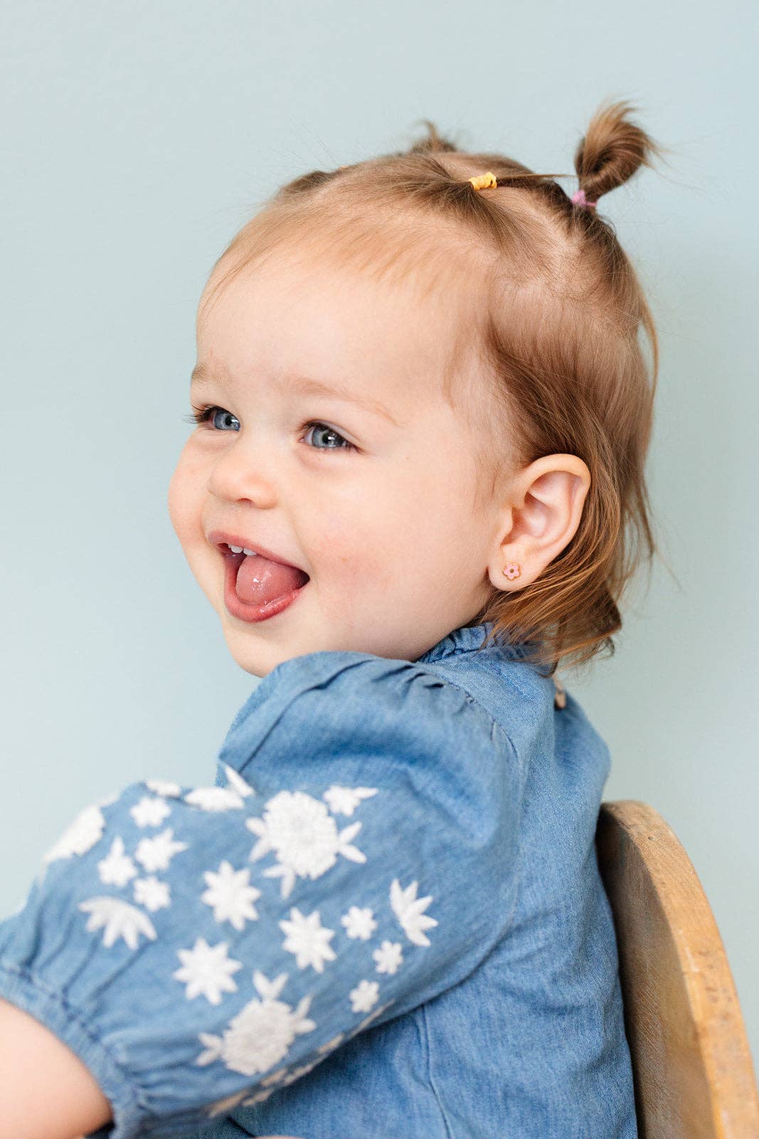 Petite Flower Earrings - Pink