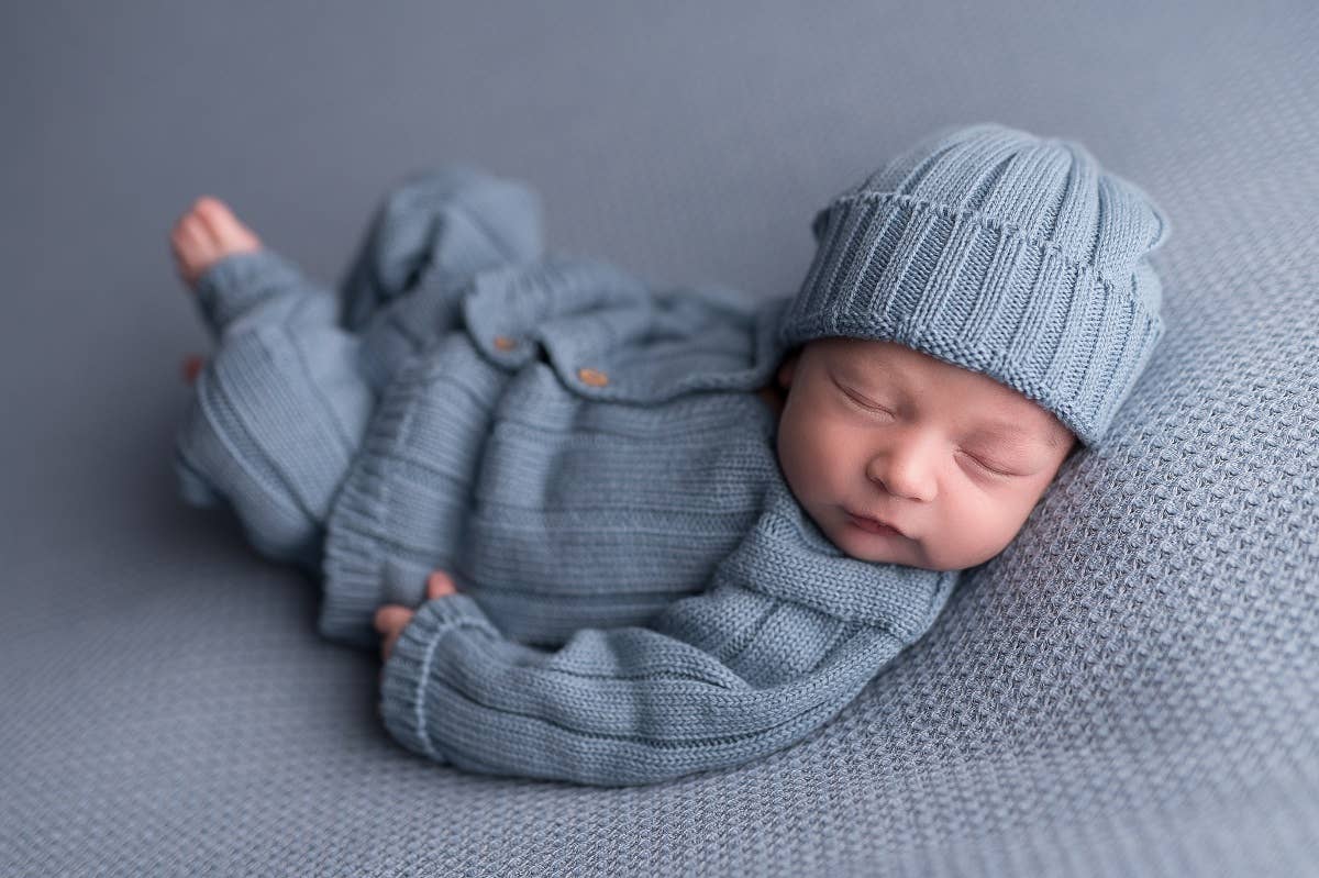 Organic Baby Hat in Jeans