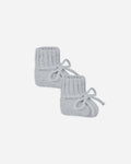 Knit Booties | Heathered Dusty Blue