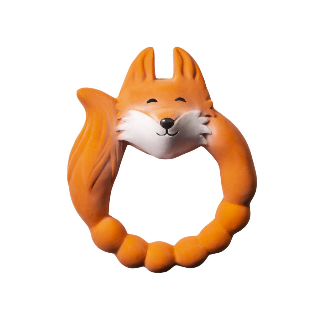 Natural rubber Teether Fox - Orange