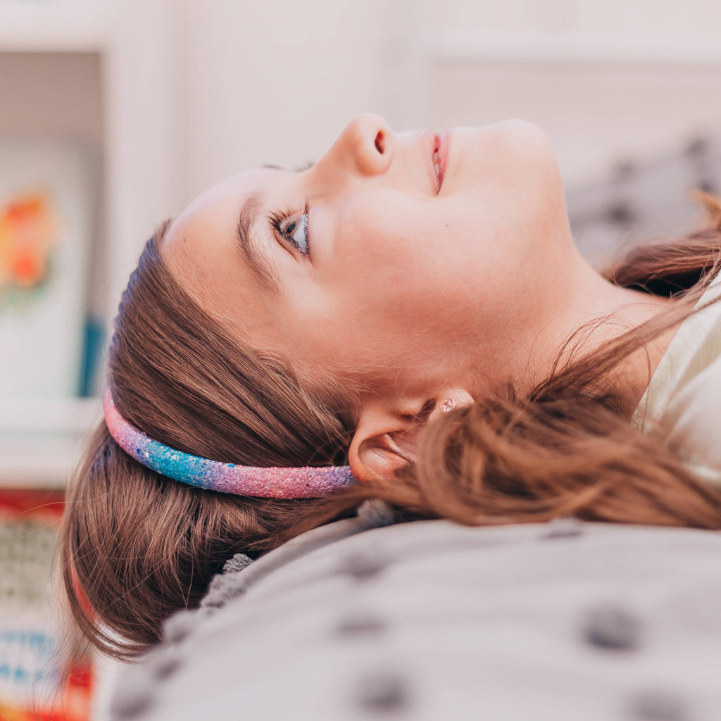 Thin Glitter Headband | Pink