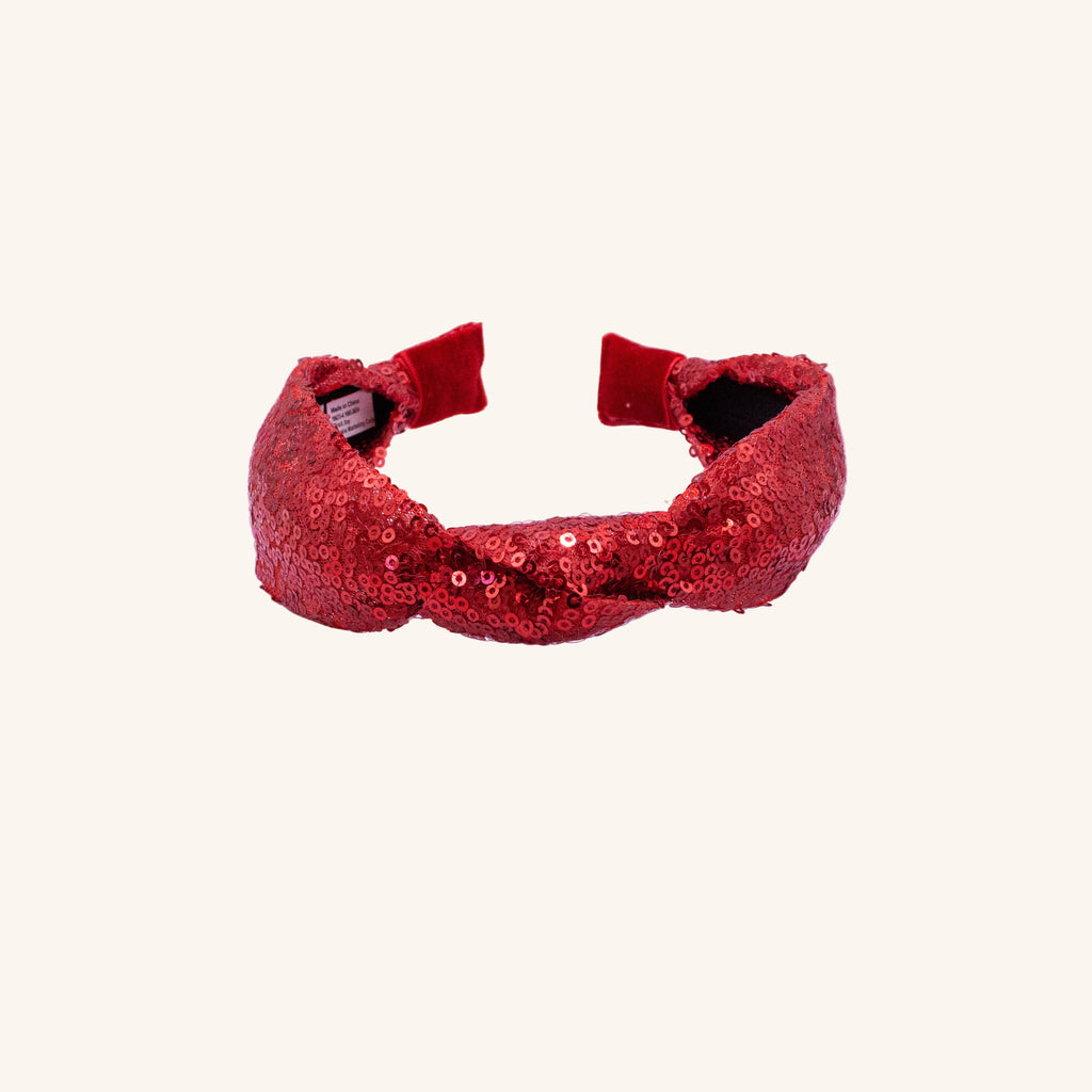 Knot Headband - Sequin | Red