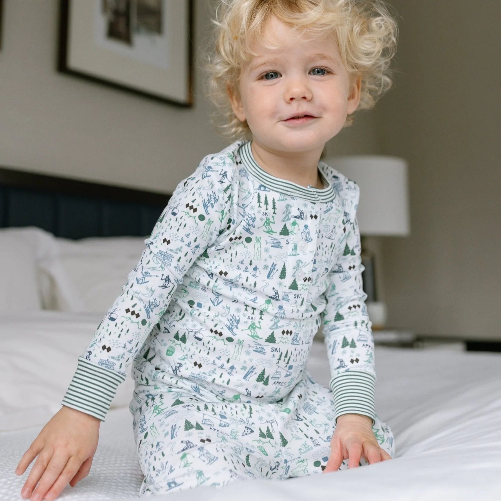 Après Ski Two Piece Kids Henley Pajamas