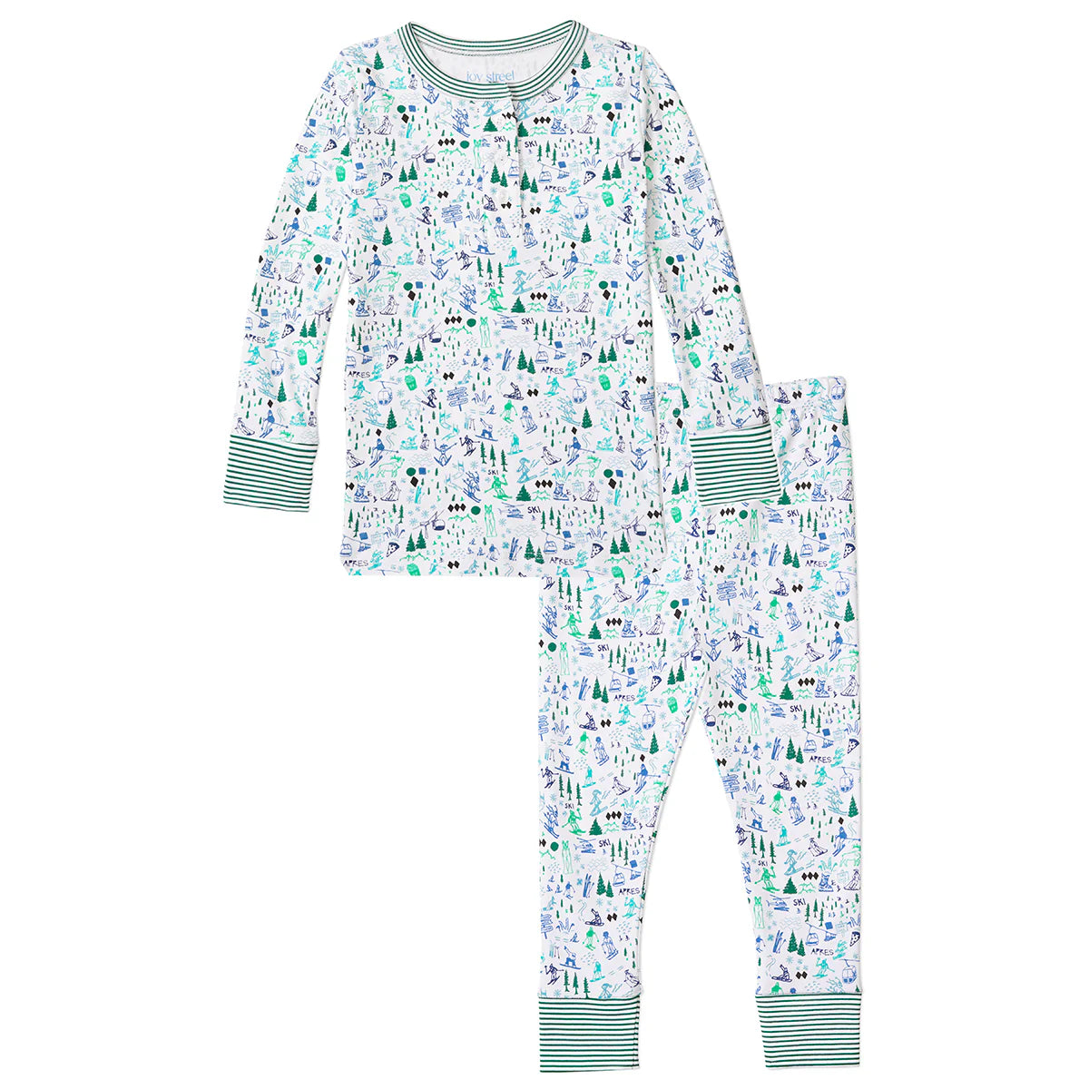 Après Ski Two Piece Kids Henley Pajamas