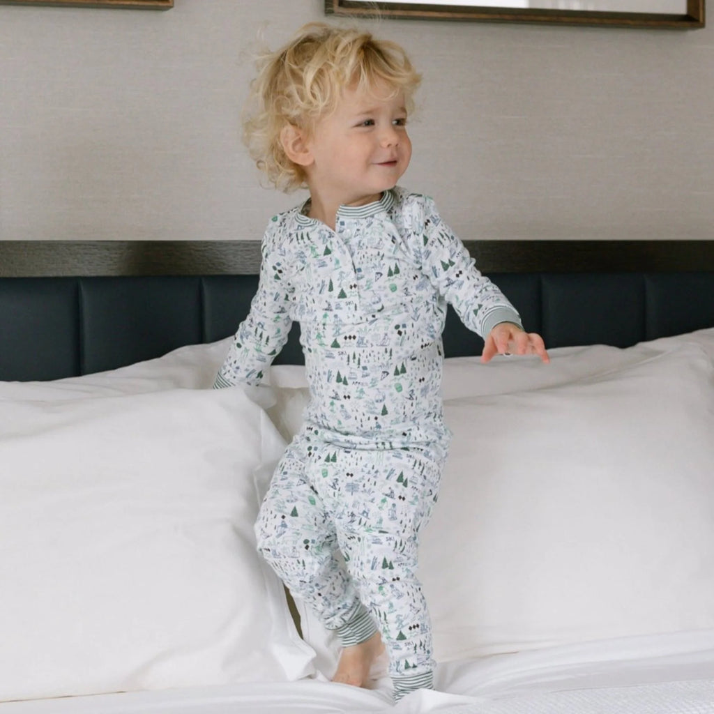Après Ski Two Piece Kids Henley Pajamas