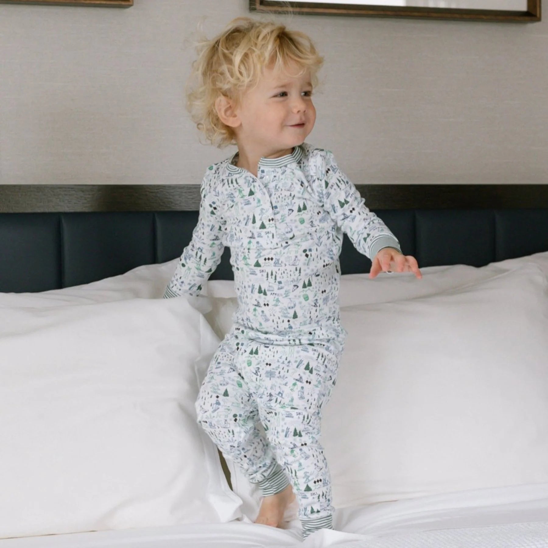 Après Ski Two Piece Kids Henley Pajamas