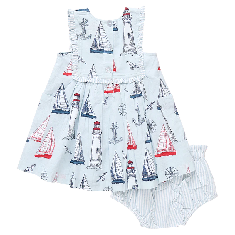 Baby Girls Courtina Dress Set - Nautical Adventure