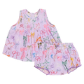 Baby Girls Jaipur 2-Piece Set - Lavender Watercolor Bows