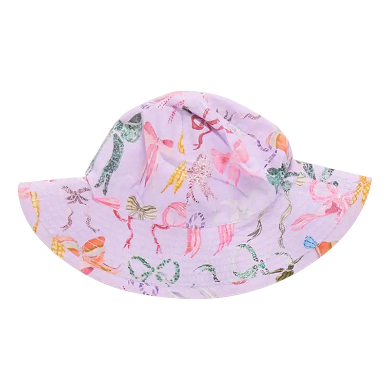 Baby Girls Sun Hat - Lavender Watercolor Bows