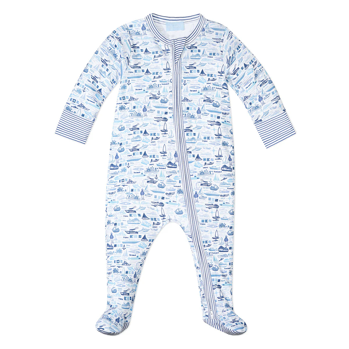 Boats Zip Baby Onesie