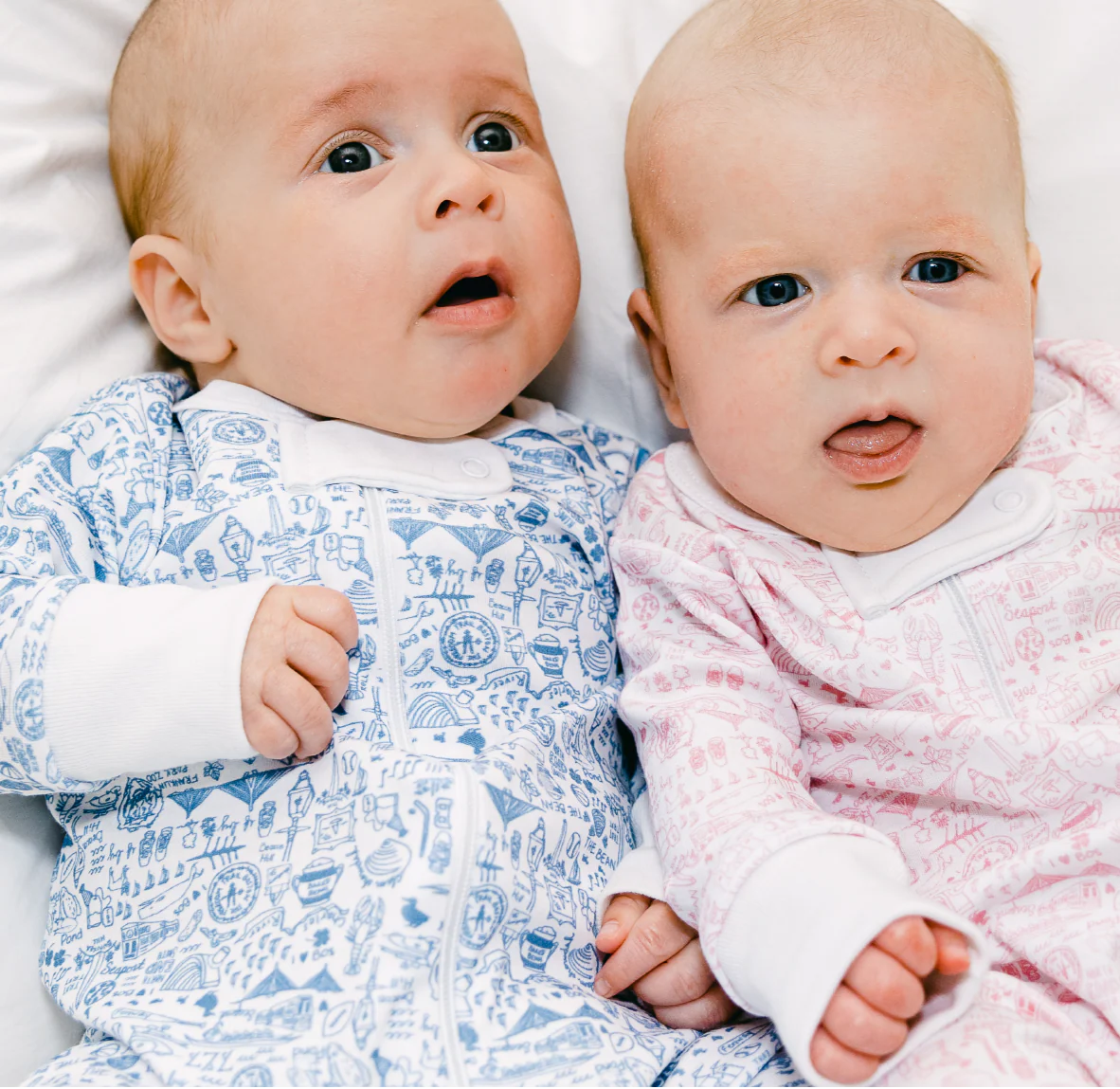 Boston Zip Baby Onesie - Sailor Blue