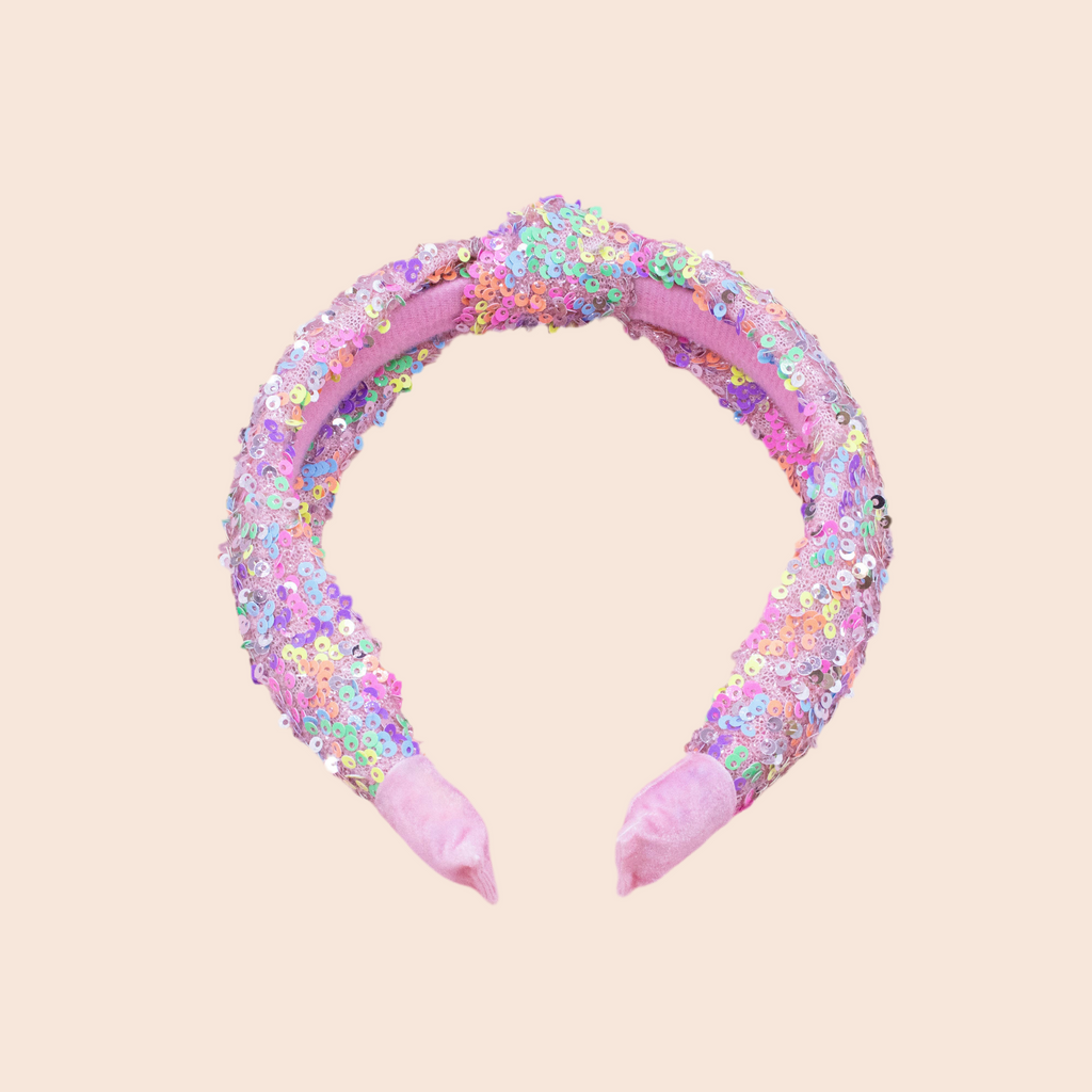 Knot Headband - Rainbow Sequin | Rainbow