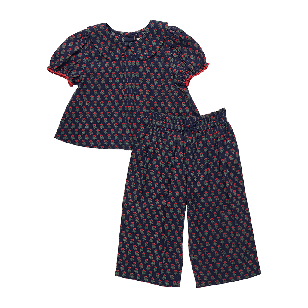 Baby Girls Dawson 2-Piece Set - Navy Carnation