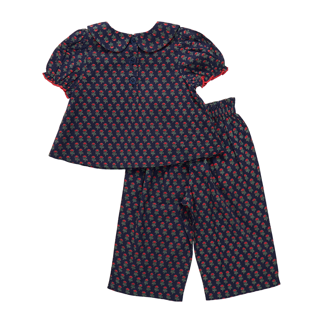 Baby Girls Dawson 2-Piece Set - Navy Carnation