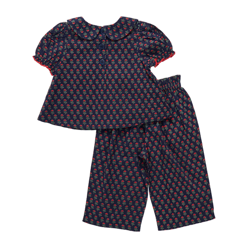 Baby Girls Dawson 2-Piece Set - Navy Carnation