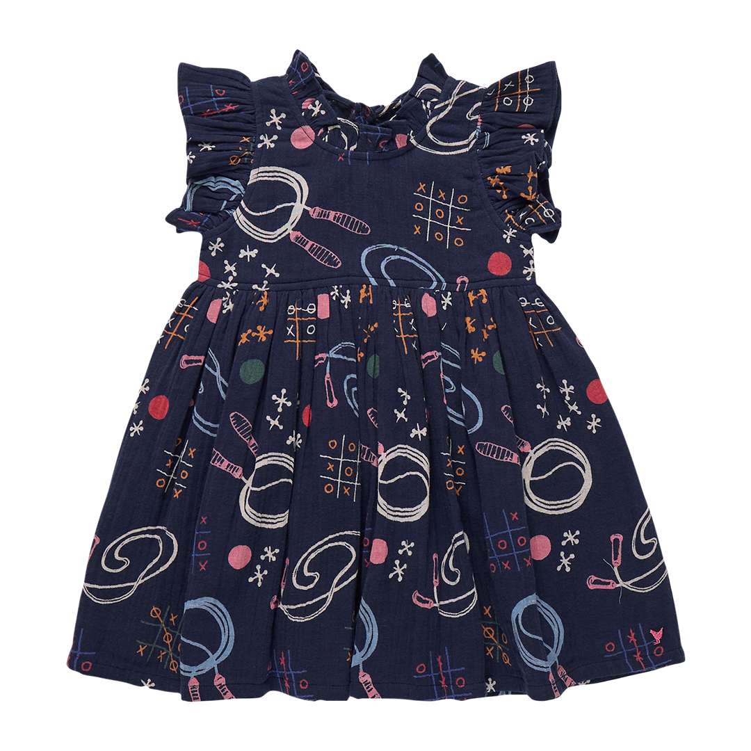 Girls Jennifer Dress - Tic Tac Toe