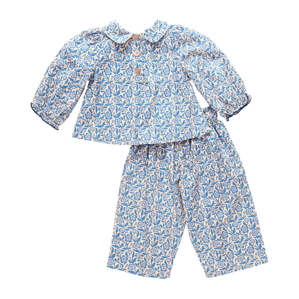 Baby Girls Dawson 2-Piece Set - Blue Climbing Floral