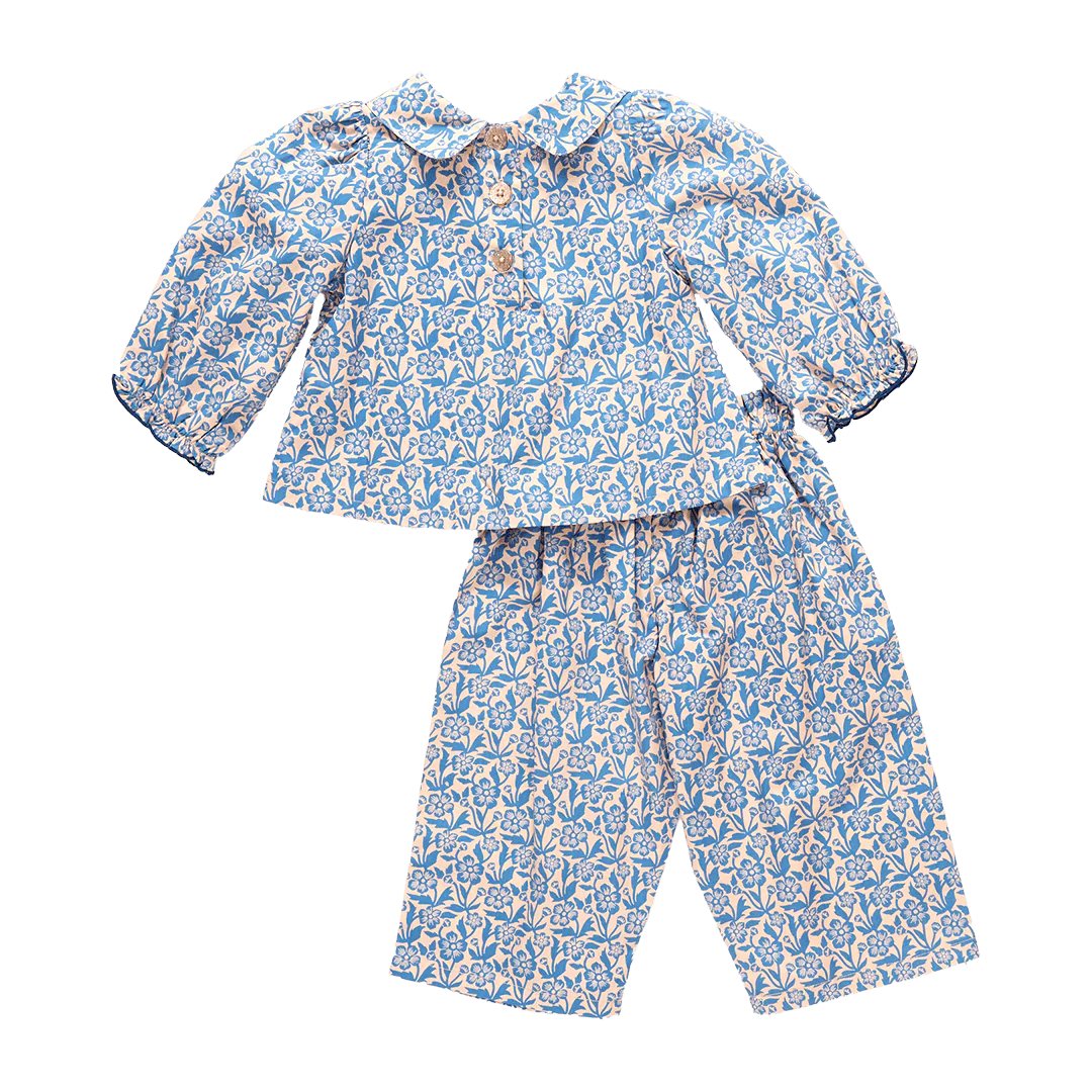 Baby Girls Dawson 2-Piece Set - Blue Climbing Floral
