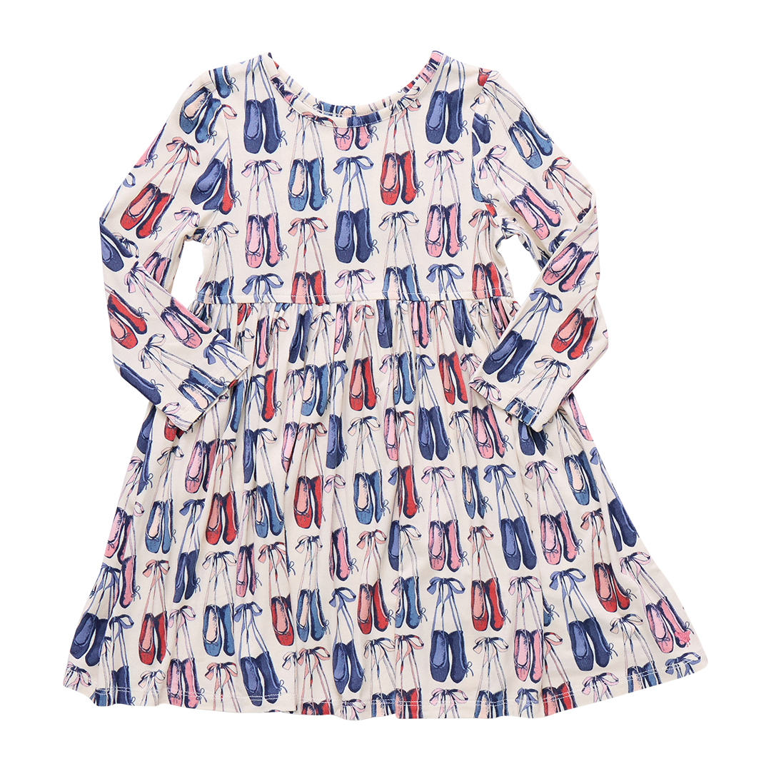 Girls Bamboo Steph Dress - Ballet Slippers