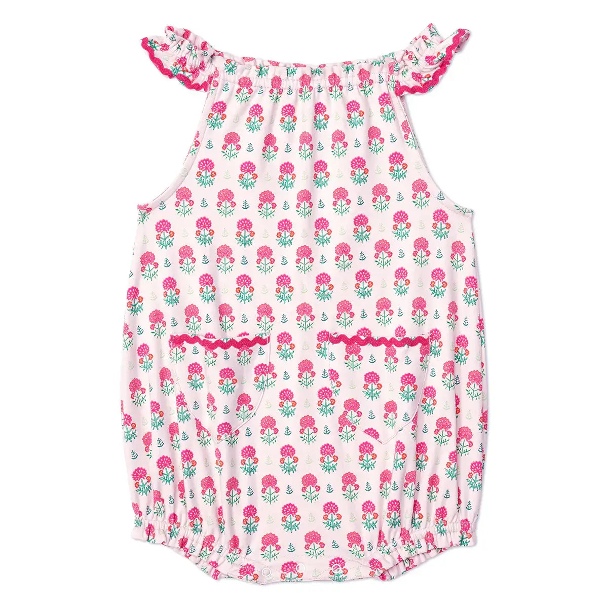 Geranium Block Print Girls Weezie Bubble