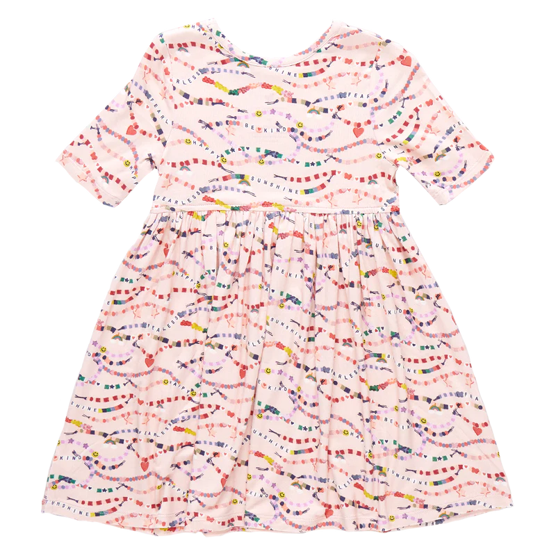 Girls Bamboo Steph Dress - Friendship Bracelet Era
