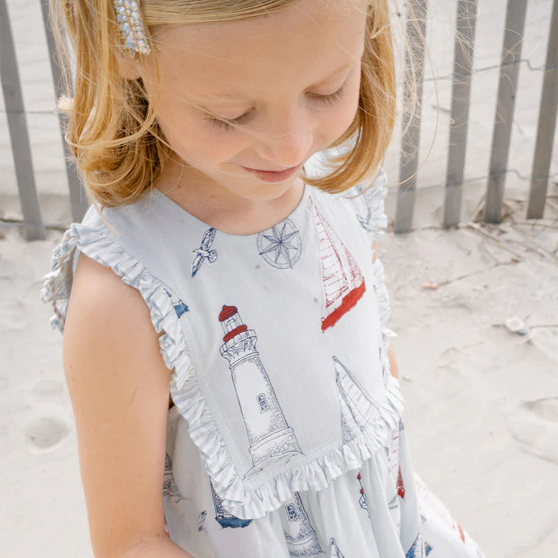 Girls Courtina Dress - Nautical Adventure