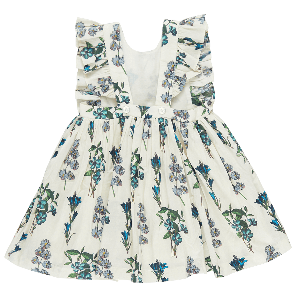 Girls Marceline Dress - Blue Botanical