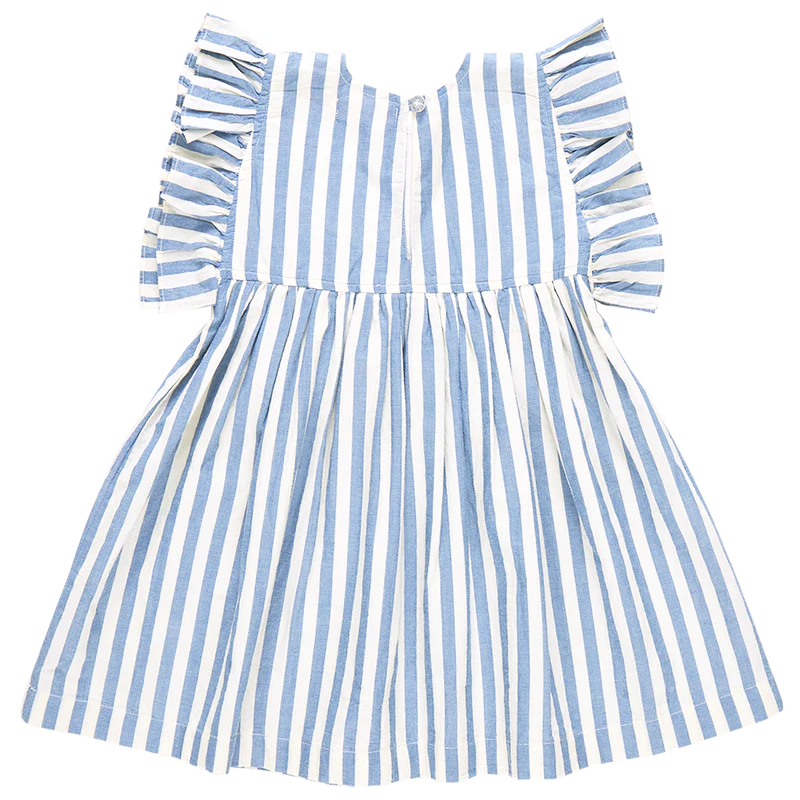 Girls Sarita Dress - Blue Stripe