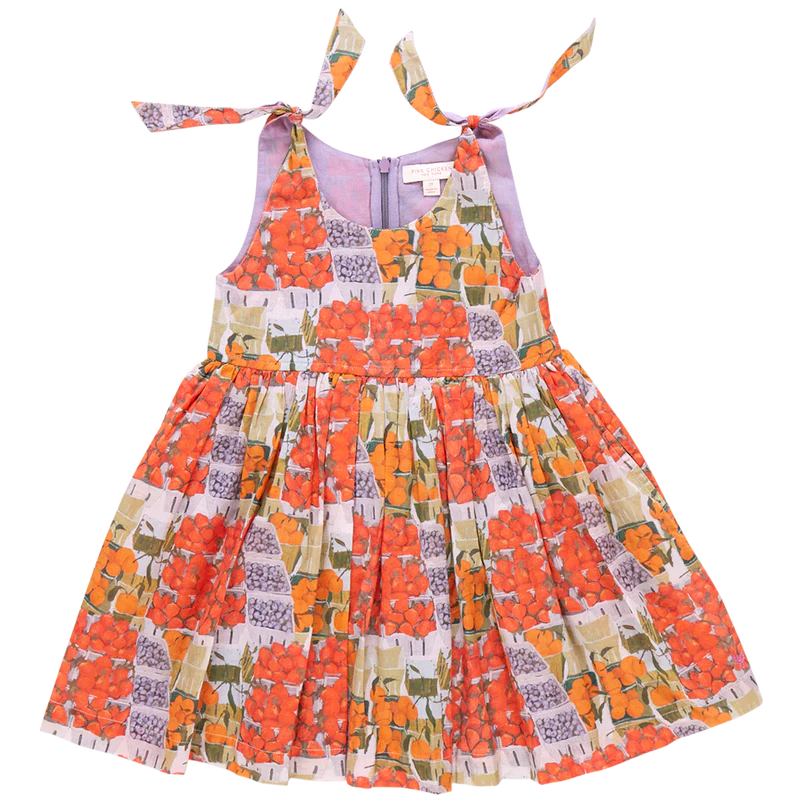 Girls Taylor Dress - Berries and Oranges