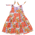 Girls Taylor Dress - Berries and Oranges