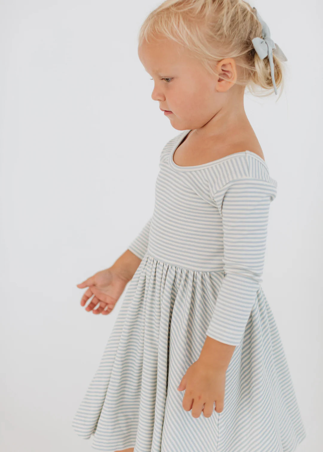 Twirl Dress | Blue French Stripes