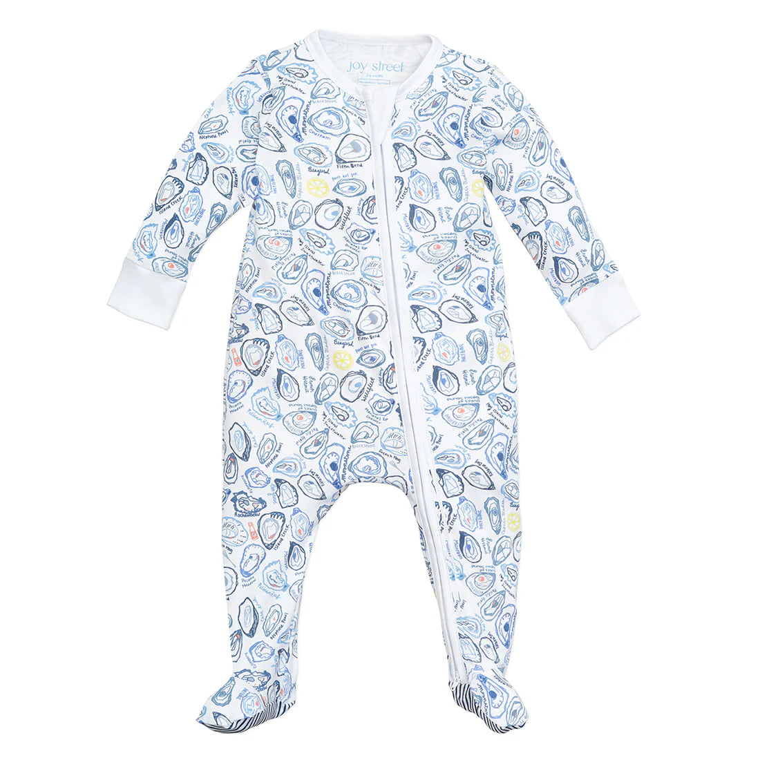 Oyster Zip Baby Onesie