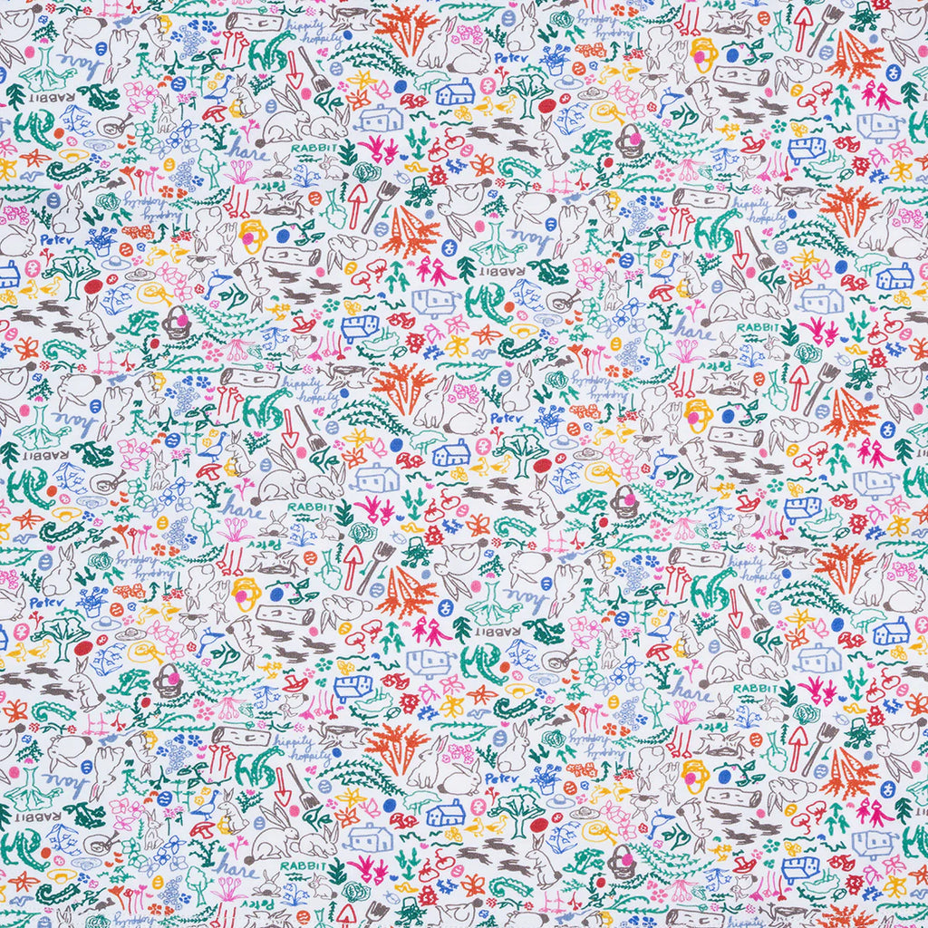 Bunny Garden Zip Baby Onesie