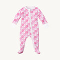 Block Hearts Zip Baby Onesie