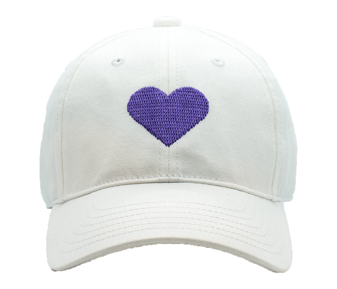 Kids Heart Hat - White