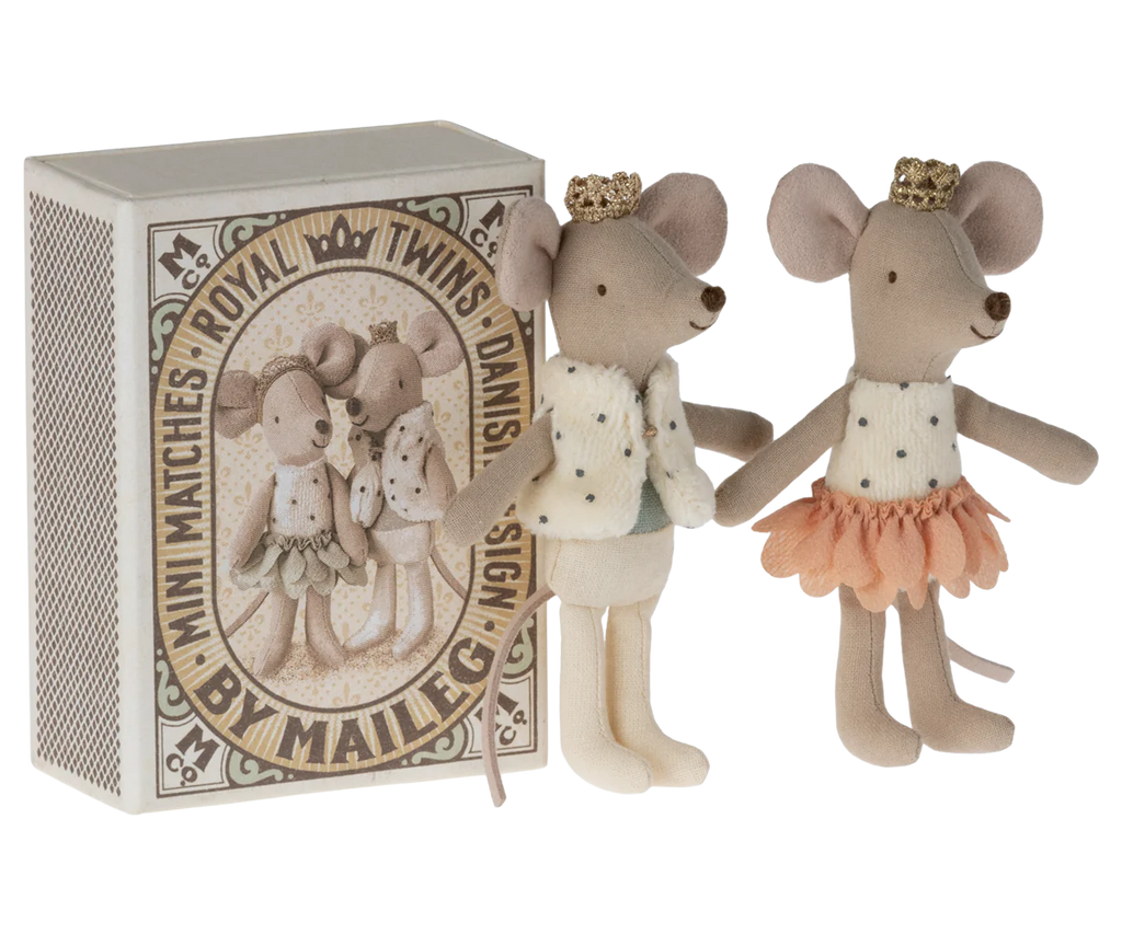 Royal Twins in Box, Little Brother & Sister in Matchbox - Rose