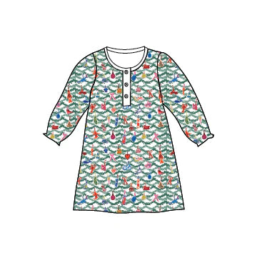 Oh Christmas Tree Girls Tess Lounge Dress