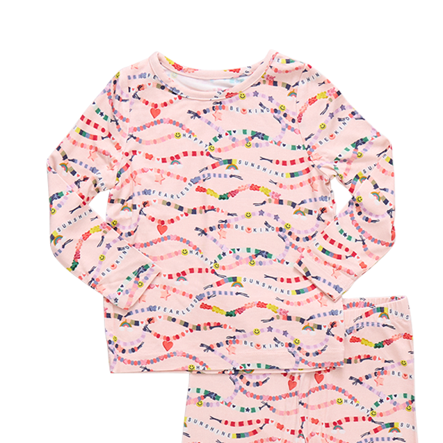Kids Bamboo PJ Set - Friendship Bracelet Era
