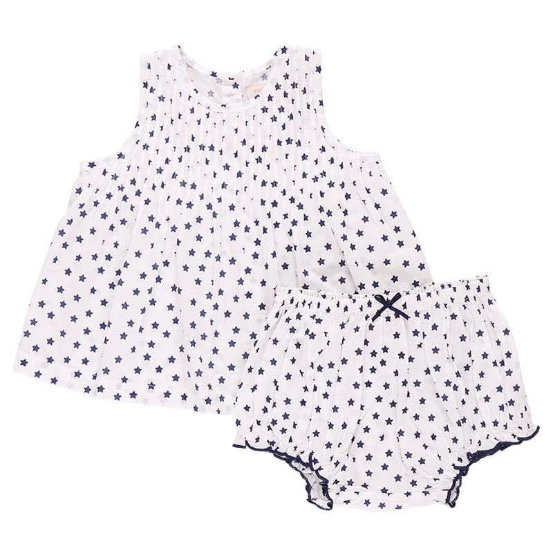 Baby Girls Jaipur Set - Cream Ditsy Stars