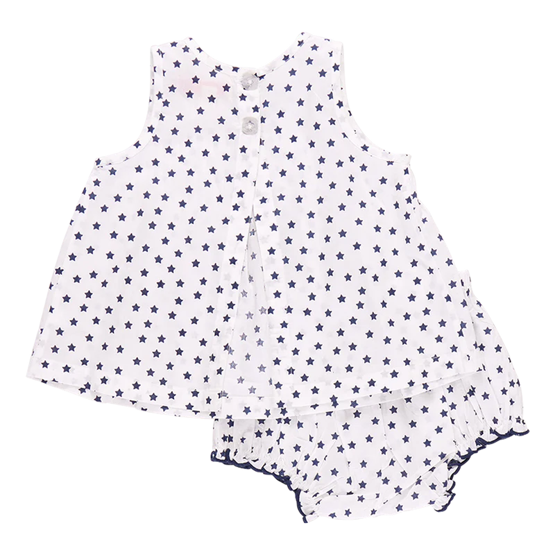 Baby Girls Jaipur Set - Cream Ditsy Stars