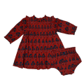 Baby Girls Jaipur Dress Set - Red Autumn Strawflower