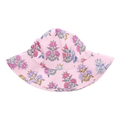 Baby Girls Sun Hat - Small Pink Flowerette