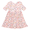 Girls Bamboo Steph Dress - Friendship Bracelet Era