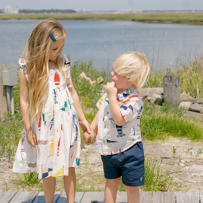 Girls Ailee Dress - Nautical Notions
